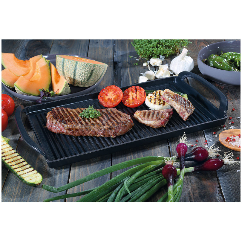 Plancia/Piastra grill rettangolare con 2 manici "Provence" cm 38x23x4