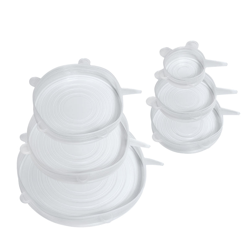 Coperchio estensibile riutilizzabile "Stretch", confezione 6 pezzi in misure assortite cm Ø9,5-20