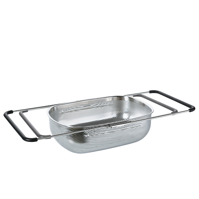 Scolapasta rettangolare "Deluxe", con manici allungabili cm 34x24,5x11,5