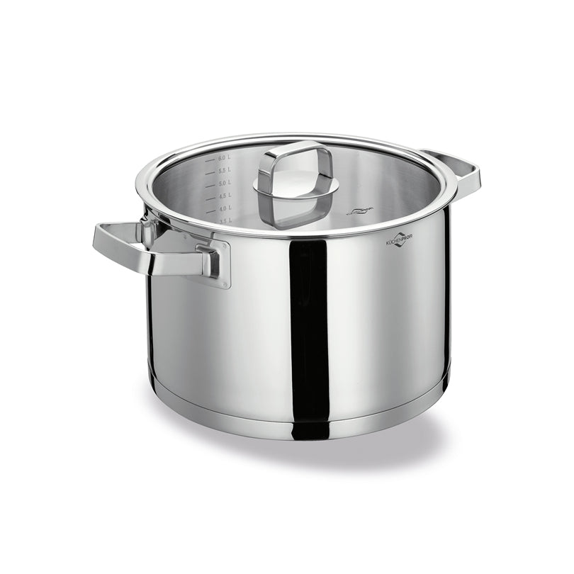 Casseruola alta "San Remo" con coperchio in vetro l 6,5/cm Ø24x14,5