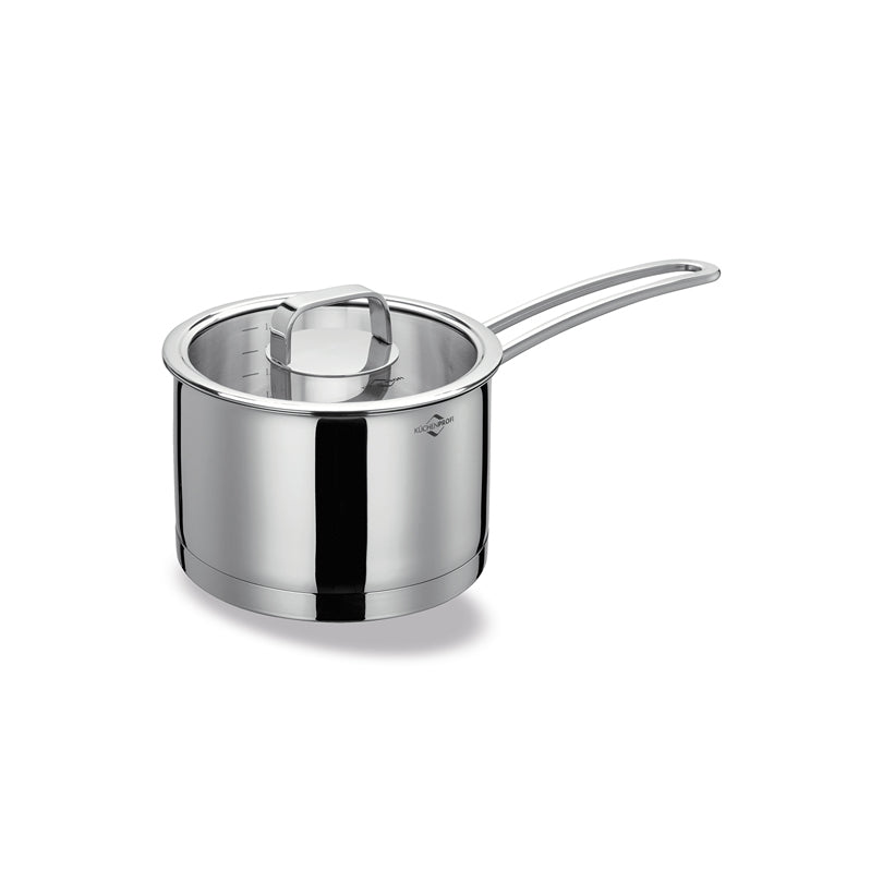 Casseruola con manico e coperchio in vetro "San Remo" l 2/cm Ø16x10