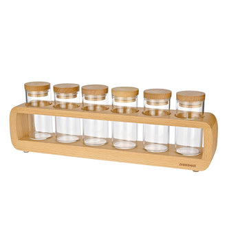 Portaspezie con 6 barattoli vuoti cm 36x6x12