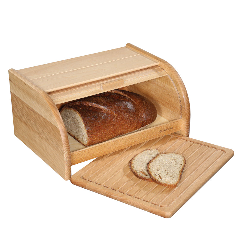 Portapane a tapparella "Country" con pratico tagliere pane cm 40x30x20