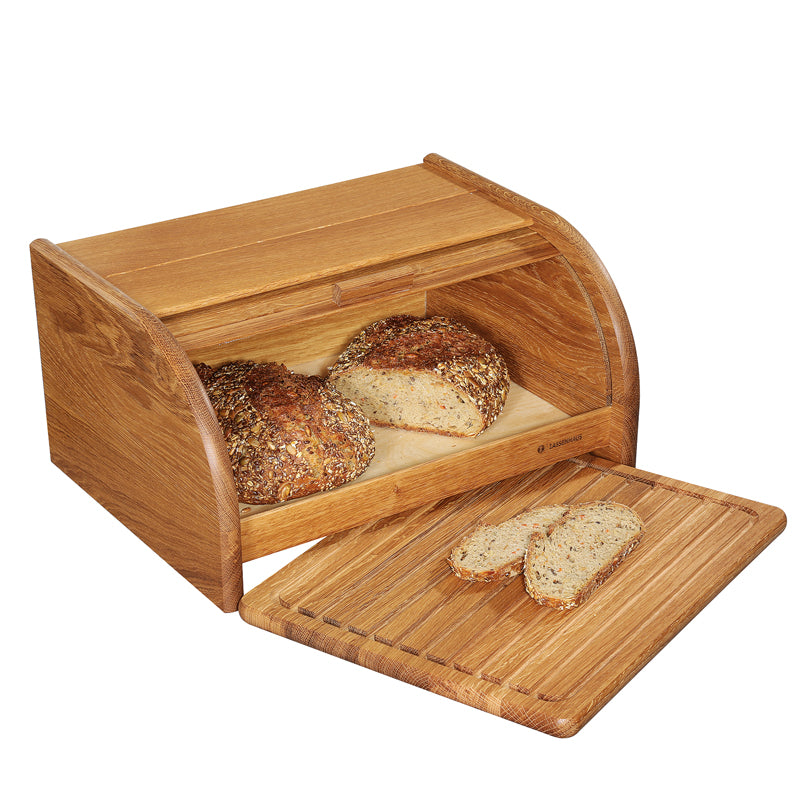 Portapane a tapparella "Country" con pratico tagliere pane cm 40x30x20