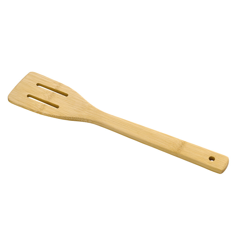 Set 7 utensili da cucina, in contenitore di canna di bambù cm 32