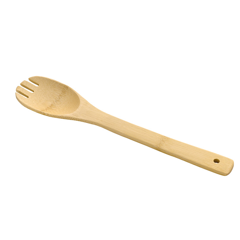 Set 7 utensili da cucina, in contenitore di canna di bambù cm 32