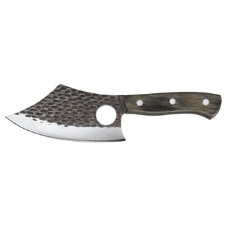 Coltello cuoco "Farmer" con custodia in pelle, dotata di un pratico laccio per fissarla alla cintura cm 14,5/25