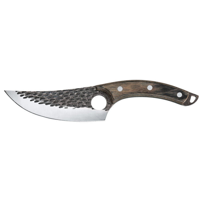 Coltello cuoco "Ranger" con custodia in pelle, dotata di un pratico laccio per fissarla alla cintura cm 15/28