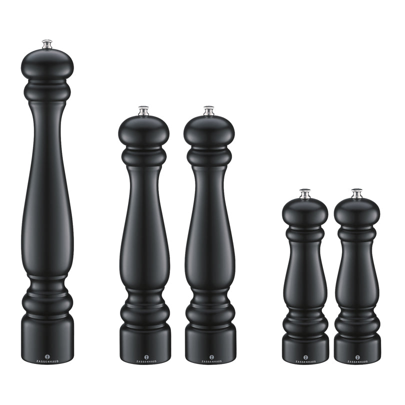 Macinasale "Potsdam", in faggio verniciato nero opaco cm Ø5,5x20