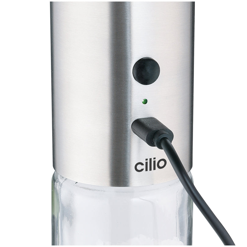 Macinapepe/-sale elettrico "Collina", ricaricabile tramite USB cm Ø5x22,5