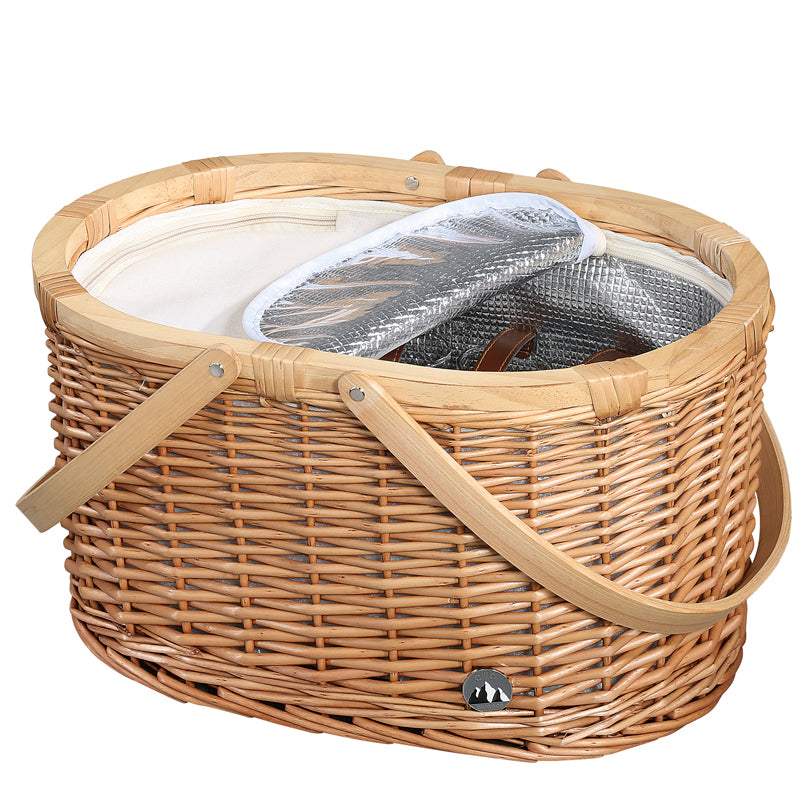 Cesto picnic "Ancona", per 4 persone cm 46x32x27