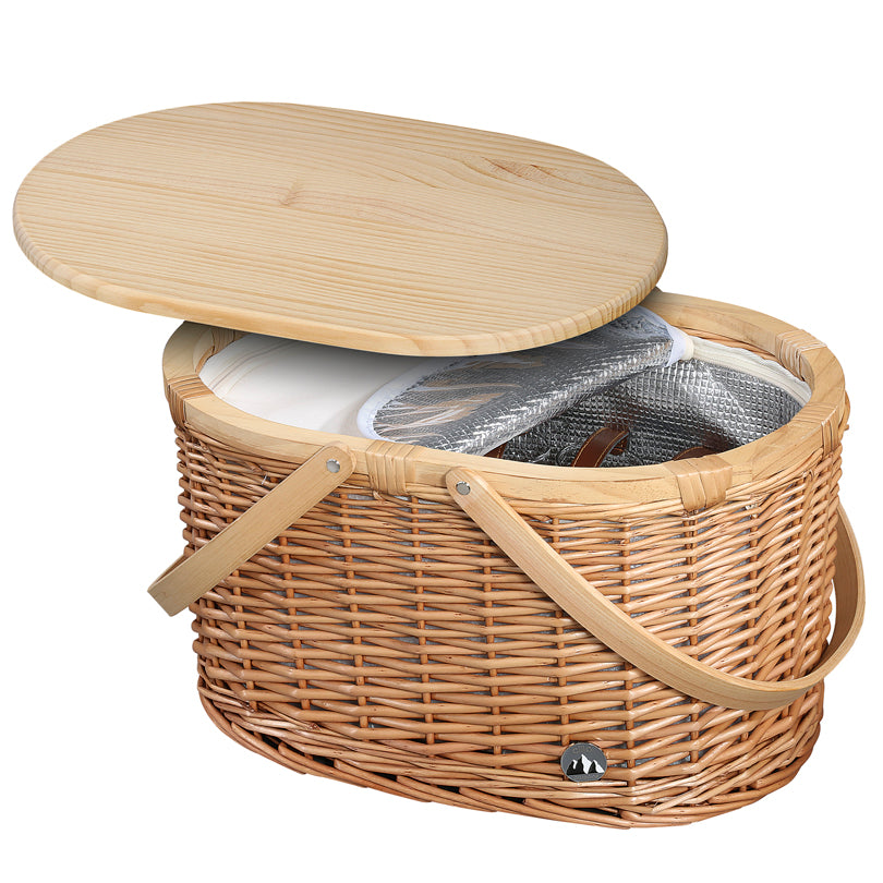 Cesto picnic "Ancona", per 4 persone cm 46x32x27