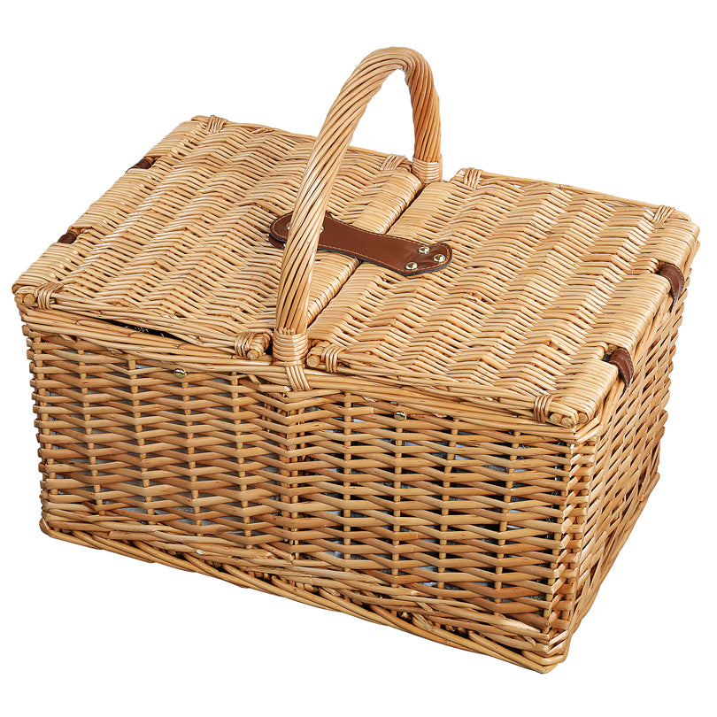 Cesto picnic "Lugano", per 4 persone cm 48x32x25