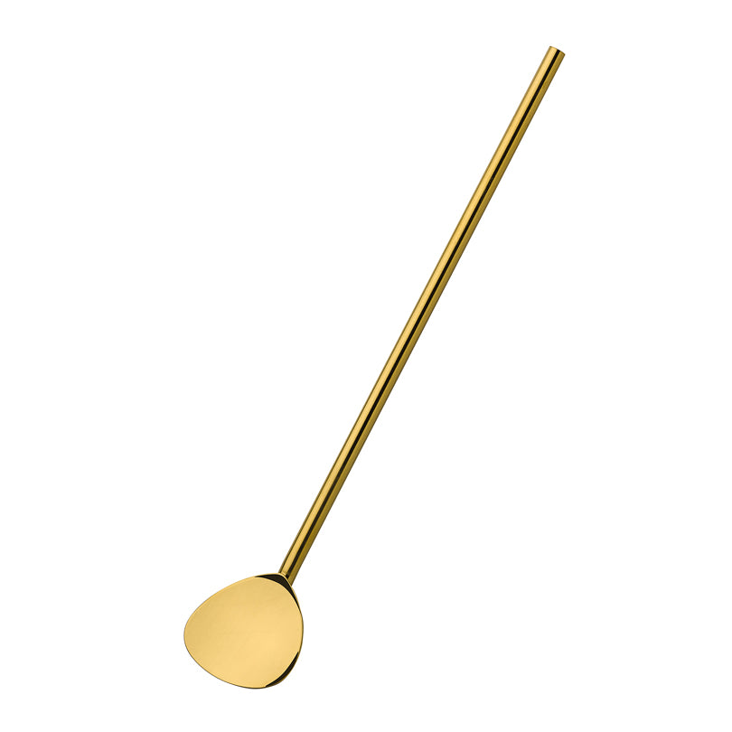 Cucchiaio cocktail con cannuccia, confezione da 6 pezzi cm 20