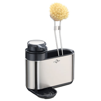 Dispenser per detersivo piatti/sapone liquido con pratico portaspugna "Primus" cm 18x13x16