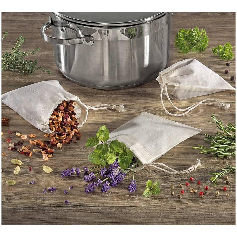 Bustine vuote per tè/spezie, confezione 3 pezzi cm 11x14