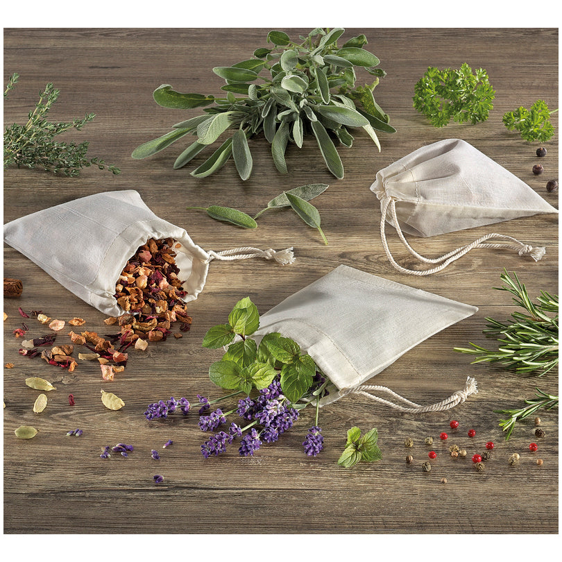 Bustine vuote per tè/spezie, confezione 3 pezzi cm 11x14