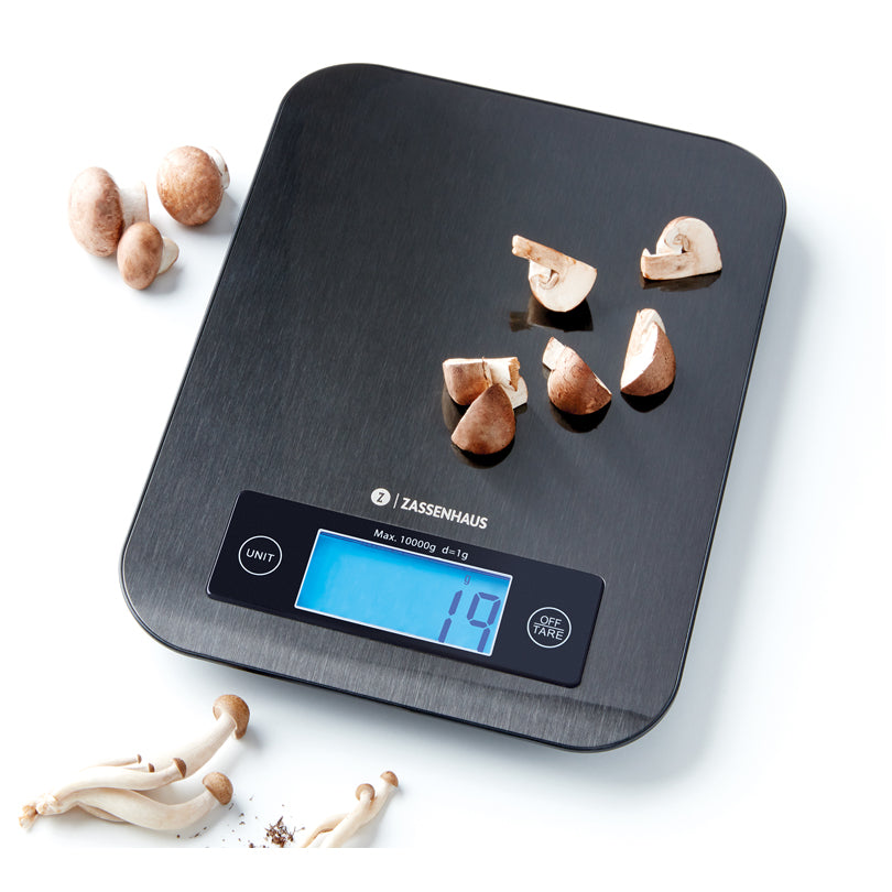 Bilancia da cucina digitale "Pure" con piatto in acciaio inox 1g/10kg cm 16,5x21,5x1,5