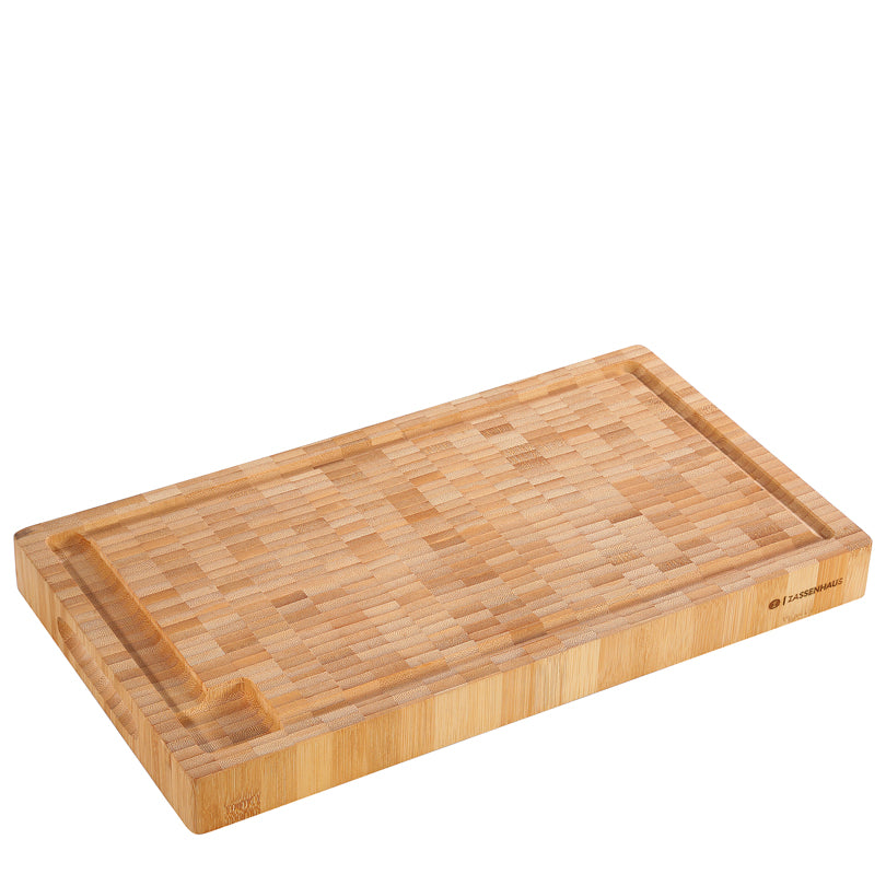 Tagliere alto rettangolare con scanalatura cm 45x25x4