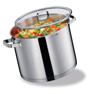 Pentola alta con coperchio in vetro "San Remo" cm Ø28x23/l 12