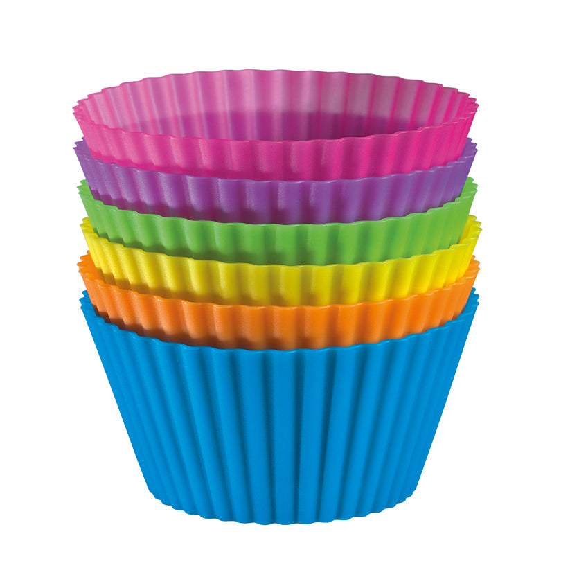 Stampo/Pirottini muffin "Bake", in confezione assortita da 6 pezzi ml 70/cm Ø7x3