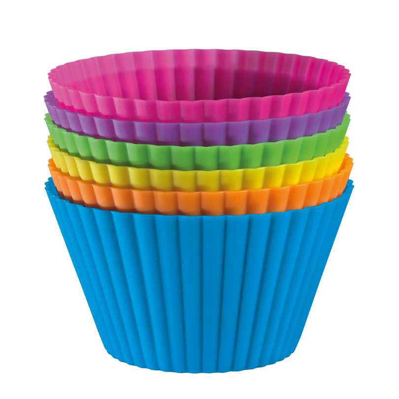 Stampo/Pirottini muffin "Bake", in confezione assortita da 6 pezzi ml 180/cm Ø9x5