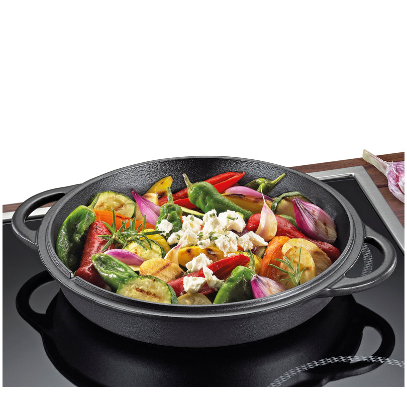 Casseruola con coperchio "BBQ", smaltata l 5/cm Ø26x16