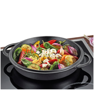 Casseruola con coperchio "BBQ", smaltata l 5/cm Ø26x16