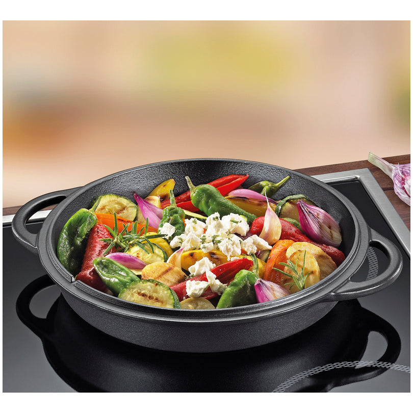 Casseruola con coperchio "BBQ", smaltata l 5/cm Ø26x16