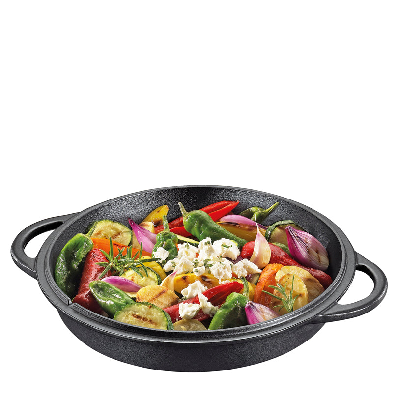 Casseruola con coperchio "BBQ", smaltata l 5/cm Ø26x16