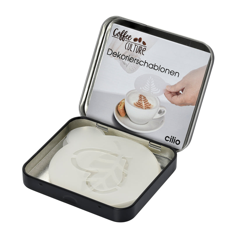 Sagome per decorare cappuccino/muffin "Coffee Culture", confezione assortita da 6 pezzi cm Ø10