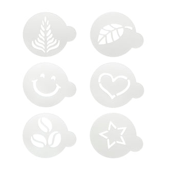 Sagome per decorare cappuccino/muffin "Coffee Culture", confezione assortita da 6 pezzi cm Ø10