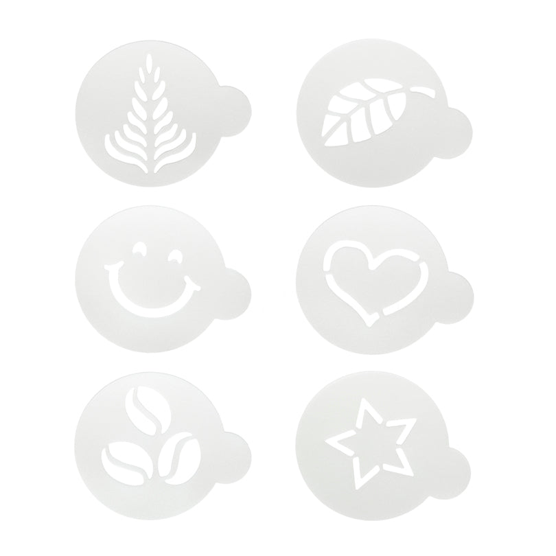 Sagome per decorare cappuccino/muffin "Coffee Culture", confezione assortita da 6 pezzi cm Ø10