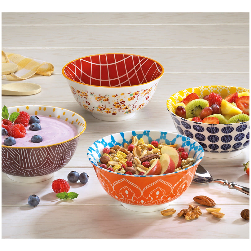 Ciotola müsli, ramen o finger food "Amici - Fiori" ml 500/cm Ø15,5x7