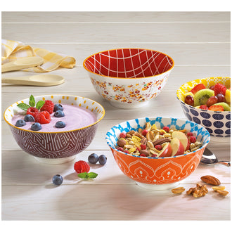 Ciotola müsli, ramen o finger food "Amici - Linee" ml 500/cm Ø15,5x7