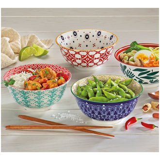 Ciotola müsli, ramen o finger food "Amici - Ventaglio" ml 500/cm Ø15,5x7