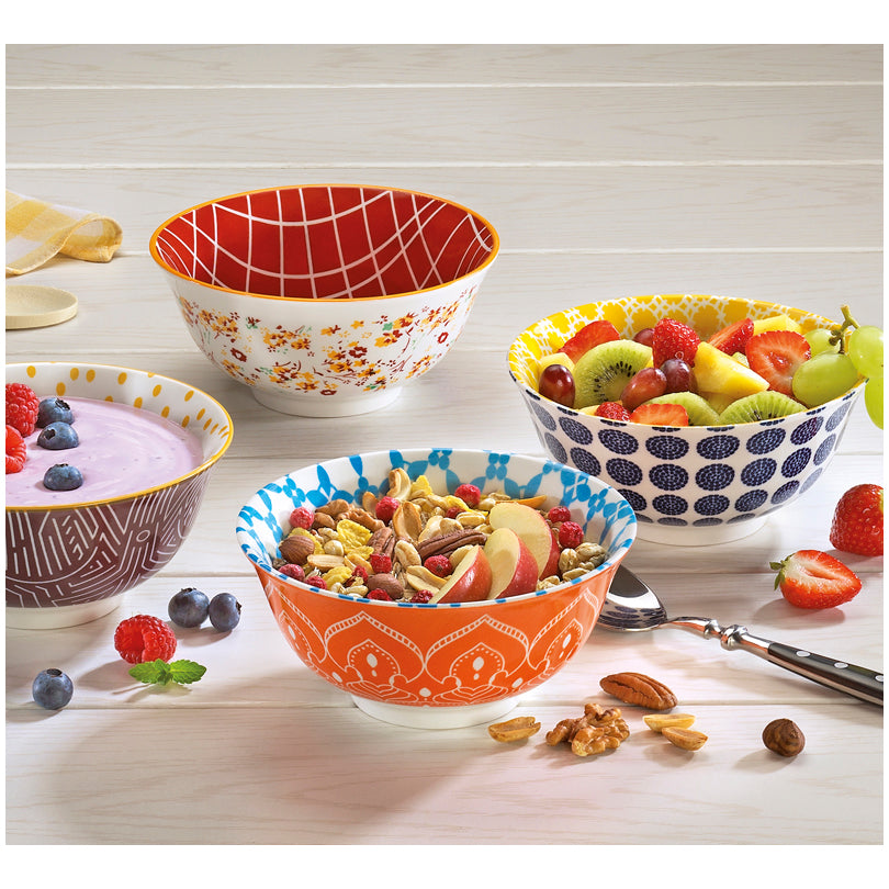 Ciotola müsli, ramen o finger food "Amici - Puntini" ml 500/cm Ø15,5x7