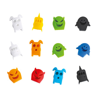 Segnabicchiere riutilizzabile "Fantasma", confezione assortita da 12 pezzi cm 1,4x1,7x1,4
