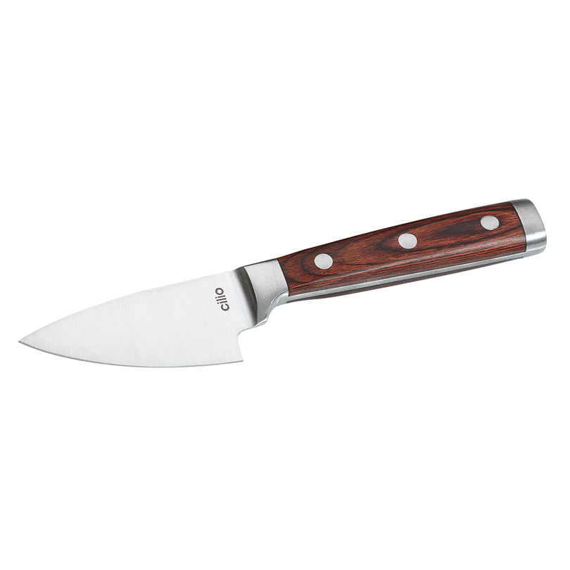 Set 3 coltelli formaggio "Sardo", scatola regalo in legno inclusa cm 29x14x3,5