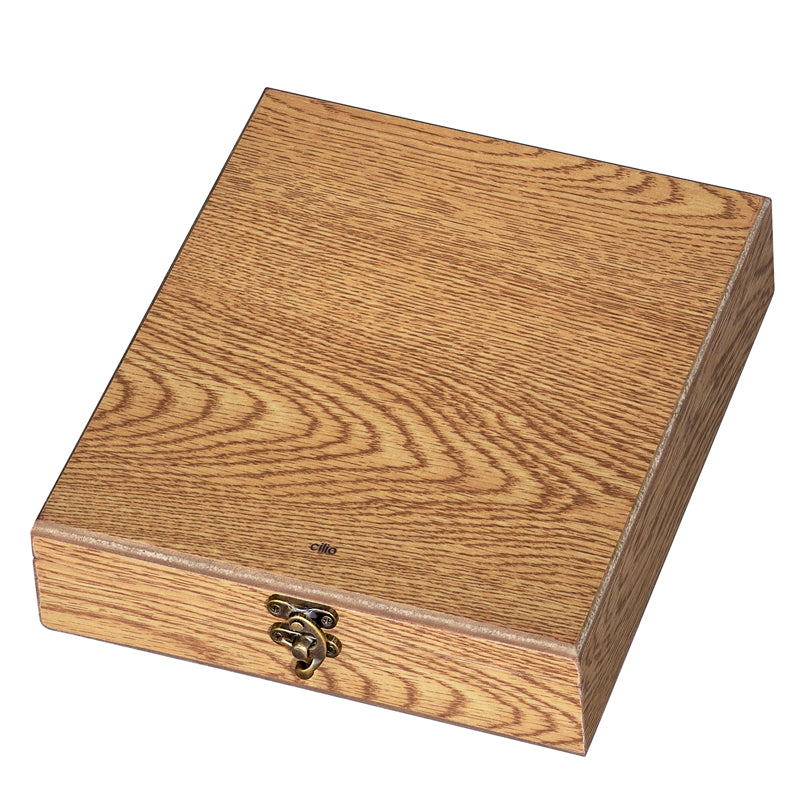 Set da vino "Lombardia", 4 pezzi in scatola regalo in legno cm 21,5x21,5x5,5