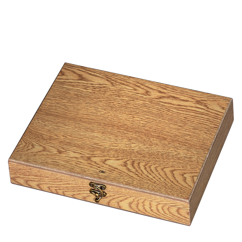 Set da vino "Trentino", 5 pezzi in scatola regalo in legno cm 30x20x5,5