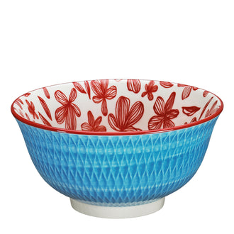 Ciotola müsli, ramen o finger food "Amici - Rombi blu" ml 500/cm Ø15,5x7