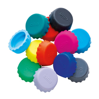 Tappo a corona "Salute", confezione assortita da 12 pezzi cm Ø3