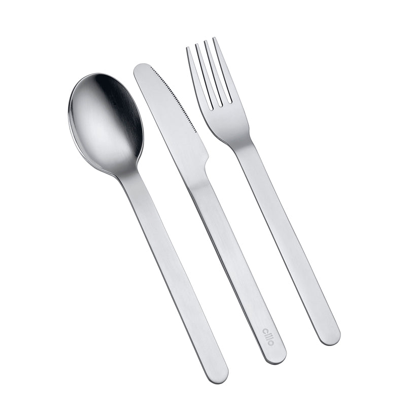 Set di posate "Gita" con custodia, 3 pezzi cm 19x5