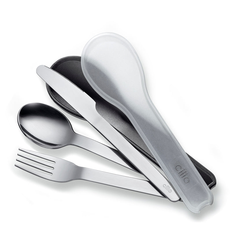 Set di posate "Gita" con custodia, 3 pezzi cm 19x5
