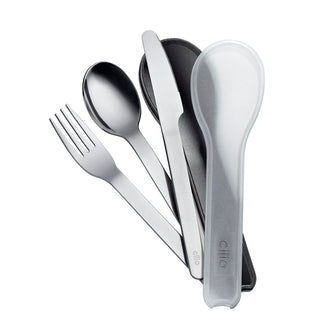 Set di posate "Gita" con custodia, 3 pezzi cm 19x5