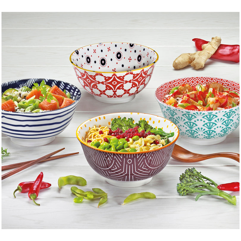 Ciotola müsli, ramen o finger food "Amici - Strisce" ml 850/cm Ø18x8