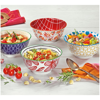 Ciotola müsli, ramen o finger food "Amici - Floreale" ml 850/cm Ø18x8