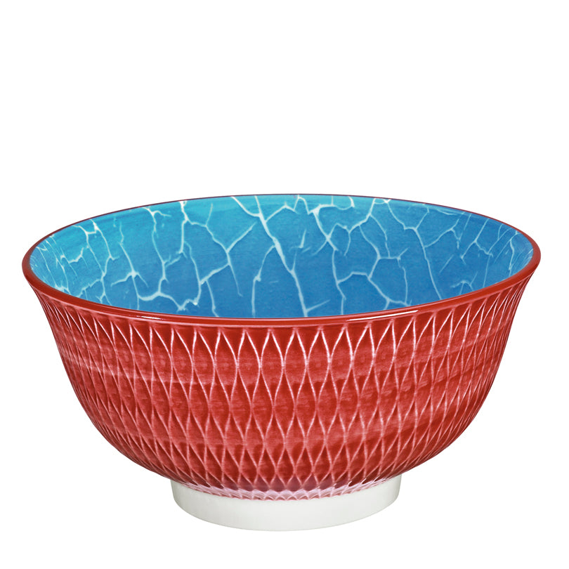 Ciotola müsli, ramen o finger food "Amici - Rombi rossi" ml 850/cm Ø18x8