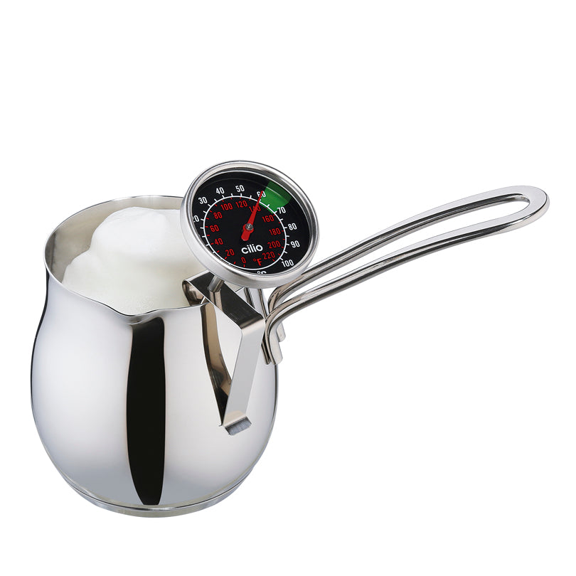 Termometro per latte con clip regolabile per contenitori di diverse altezze cm Ø4,5x14